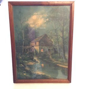 Antique framed behind glass William Thompson print
